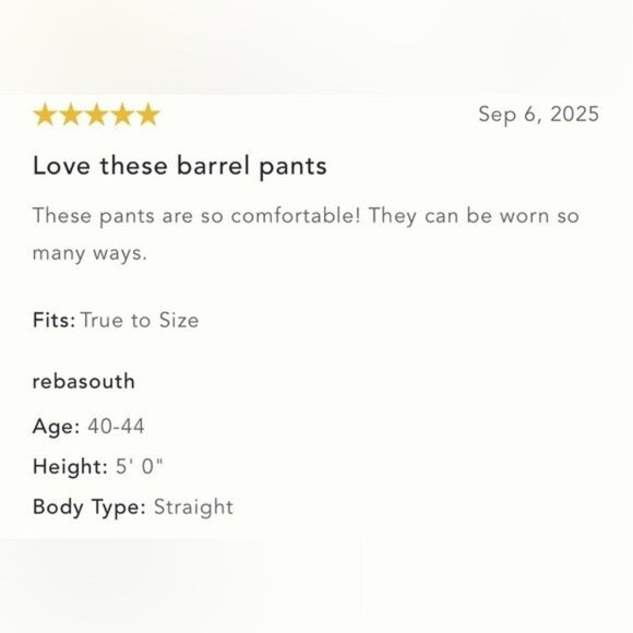 NWT Size M Tall- Pilcro The Izzie Relaxed Pull-On Barrel Pants Cotton (US$ 118) - Picture 12 of 15